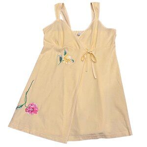 Soft Surrounding Terrycloth Wrap Baby Doll Sleeveless Top, Yellow, 1x